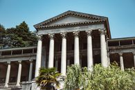 White Concrete Building With Columns
