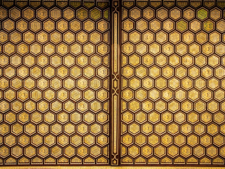 Honeycomb Pattern On A Wall