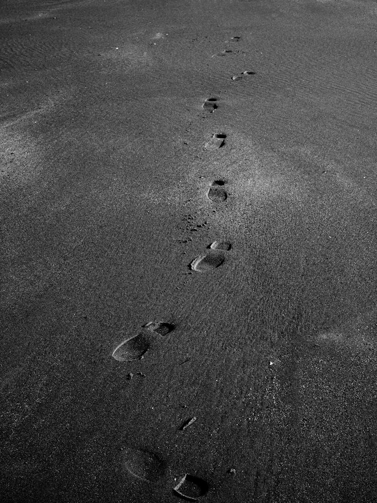 A Footsteps On The Sand