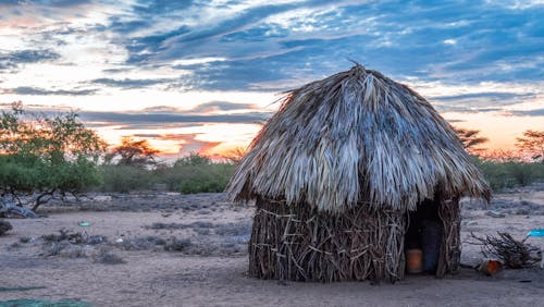 Free stock photo of africa, african sunset, hut