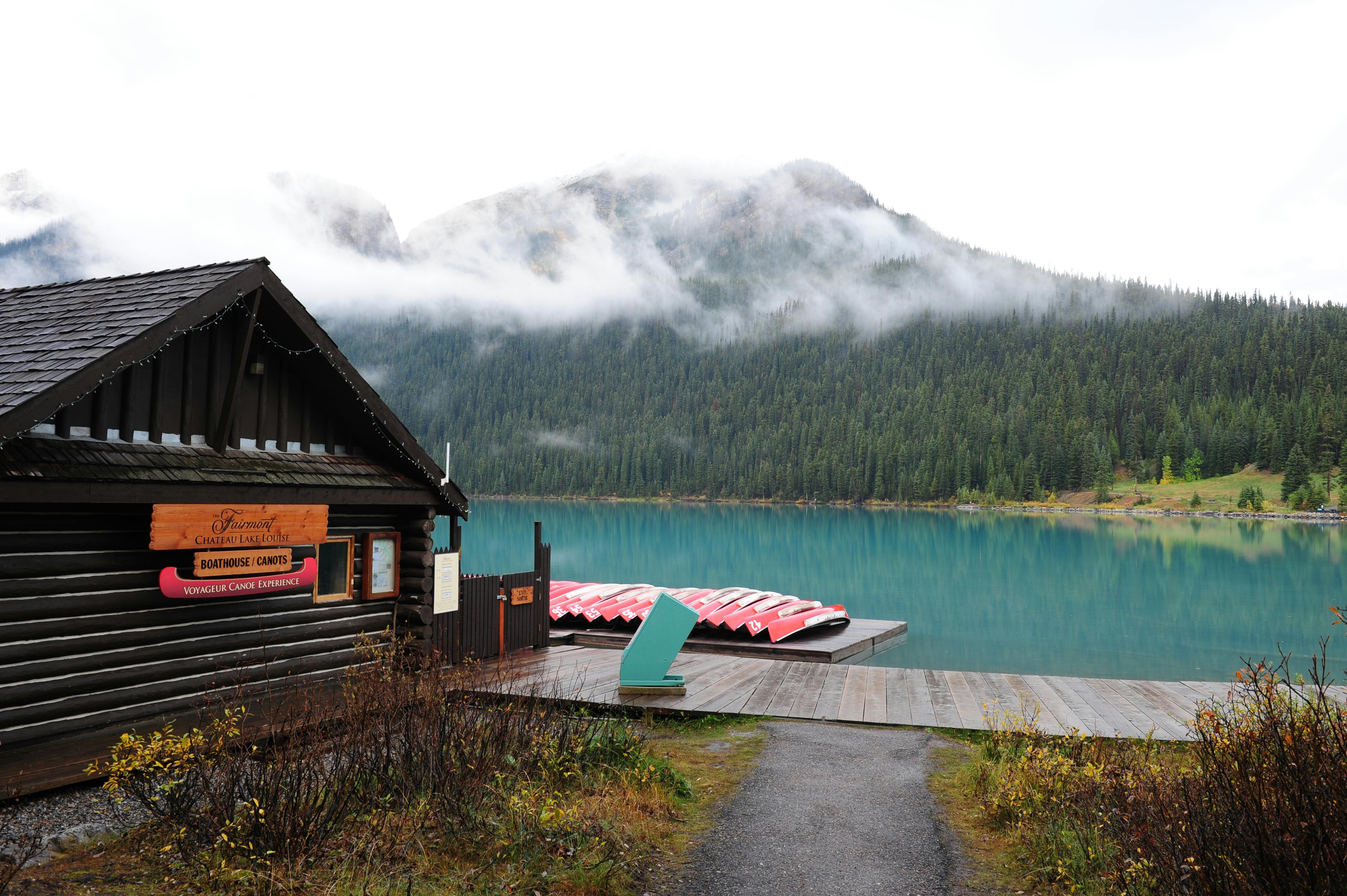 Brown Shed Near Lake