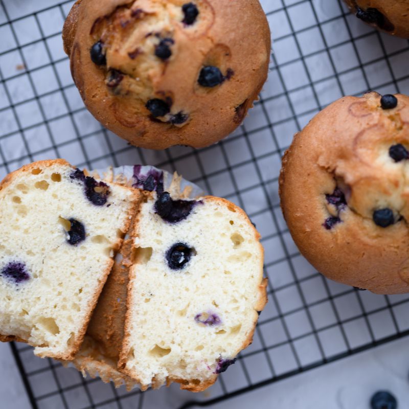 Blueberry Muffins with Streusel Topping