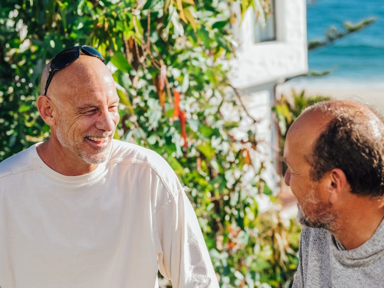 Two Men  Talking Together