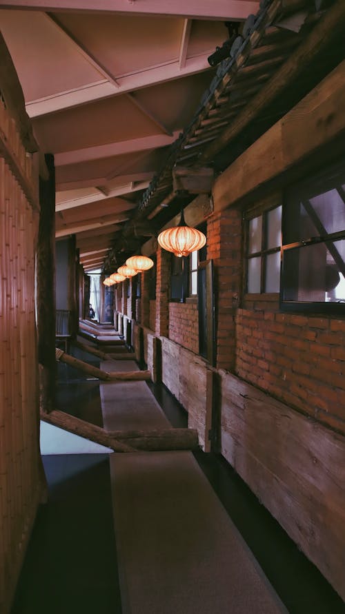 Wooden Floor Hallway Inside a Restaurant