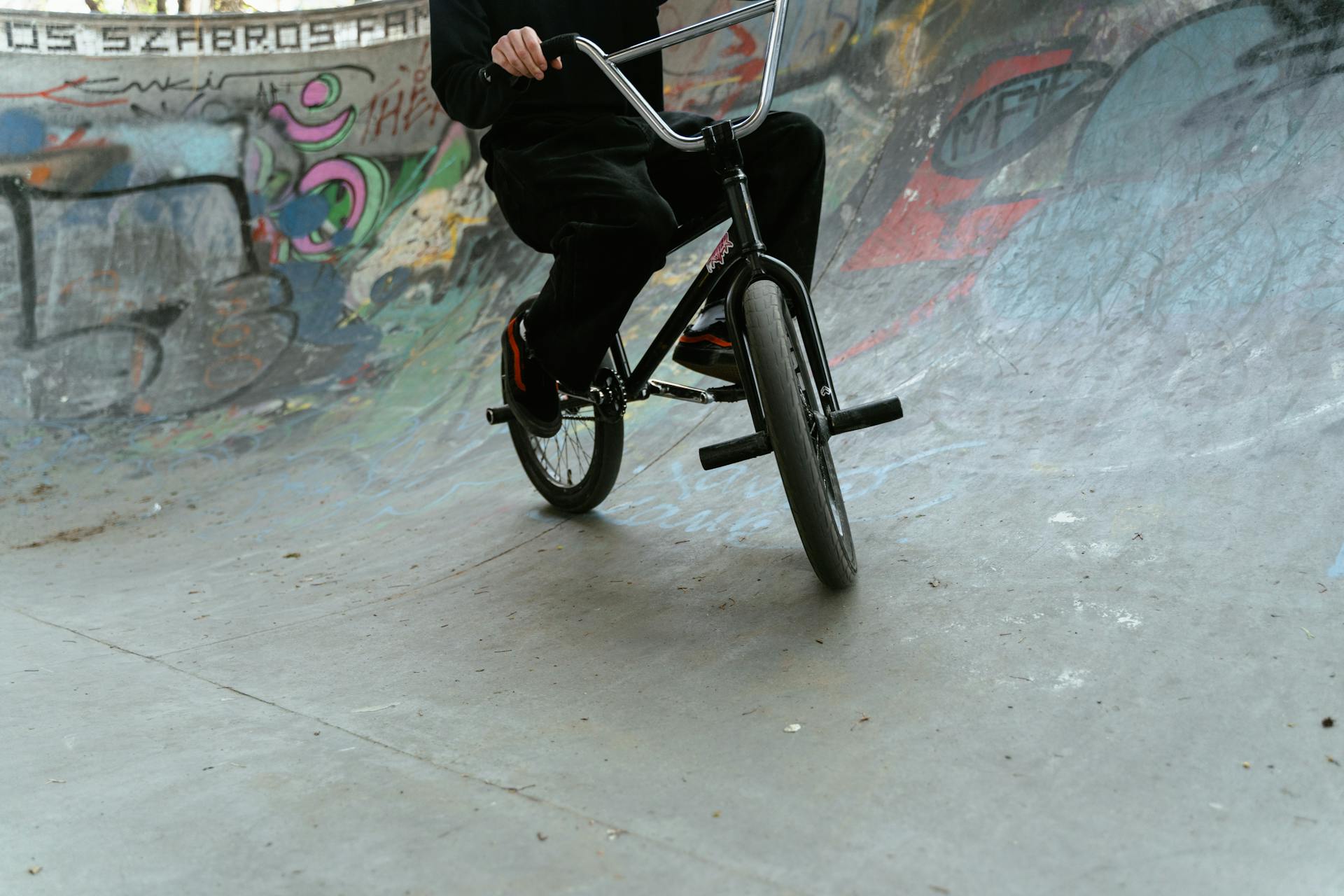 A Person Riding a BMX Bicycle