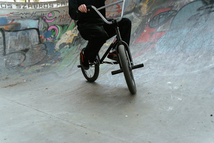 A Person Riding A BMX Bicycle