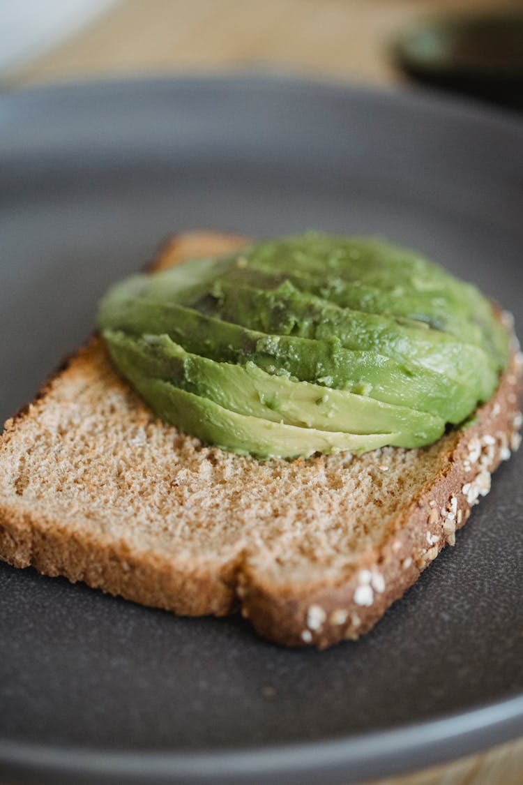 An Avocado Toast On A Plate 