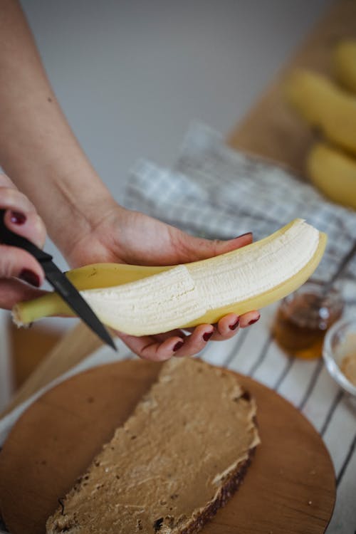 Gratis lagerfoto af banan, brød, fremstille