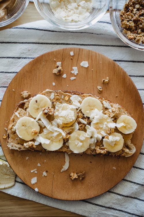 Sliced Banana on Bread 