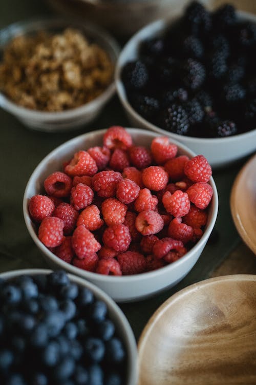 Free Bowls of Berries Stock Photo