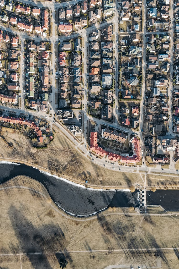 Aerial View Of City Buildings