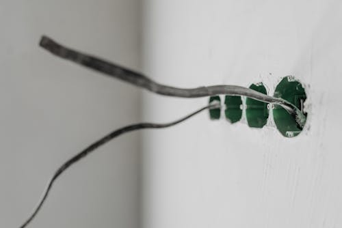 Wires in White Wall