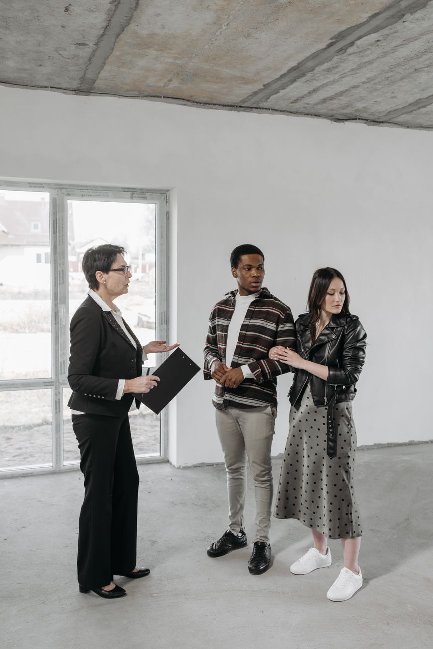 Loan officer educating clients