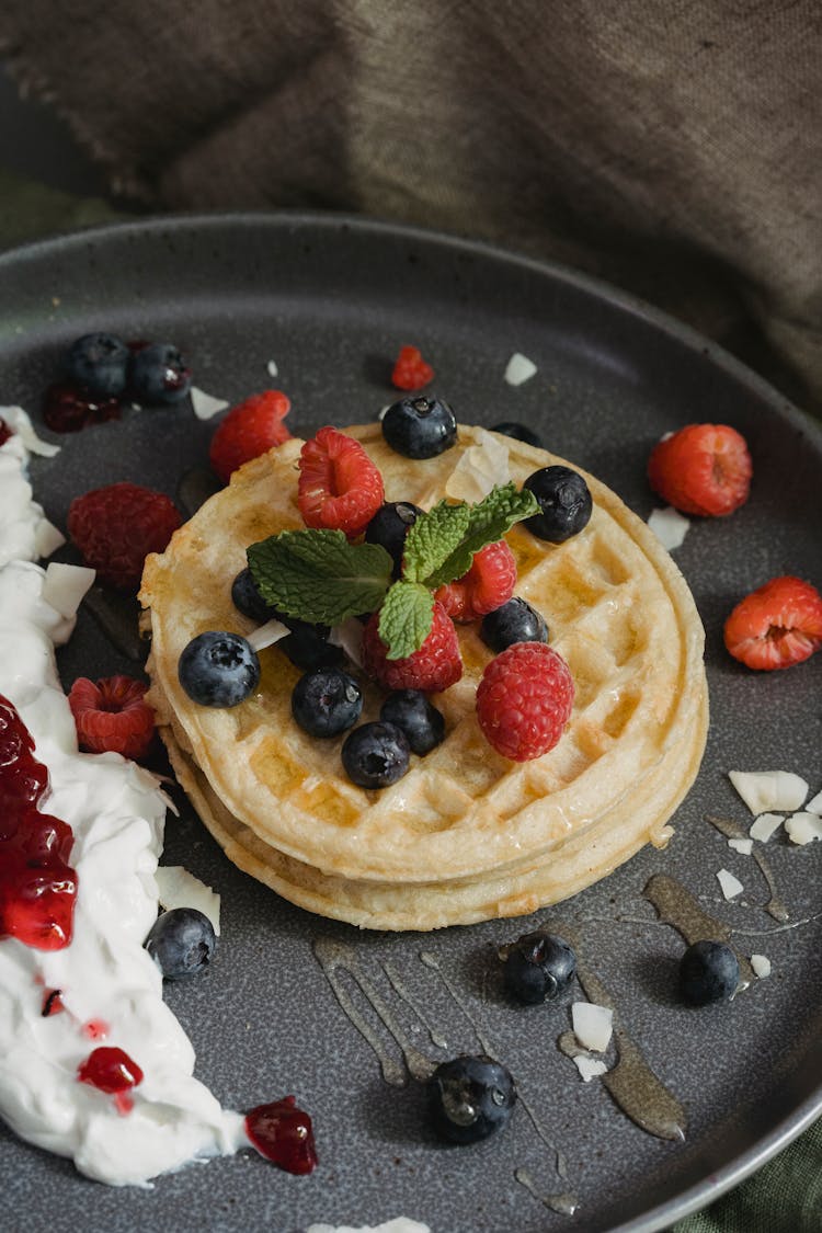 Forest Berries On A Waffle