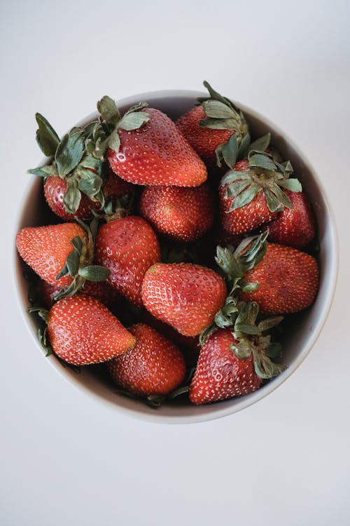Fresh Strawberries in Bowl