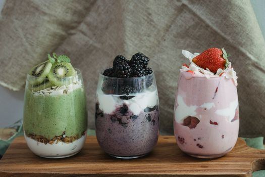 Strawberry Parfait Perfectly Protein Breakfast Smoothie