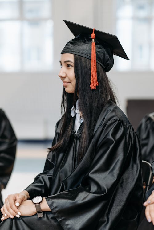 Free Photo of Woman Wearing Black Academic Gown  Stock Photo