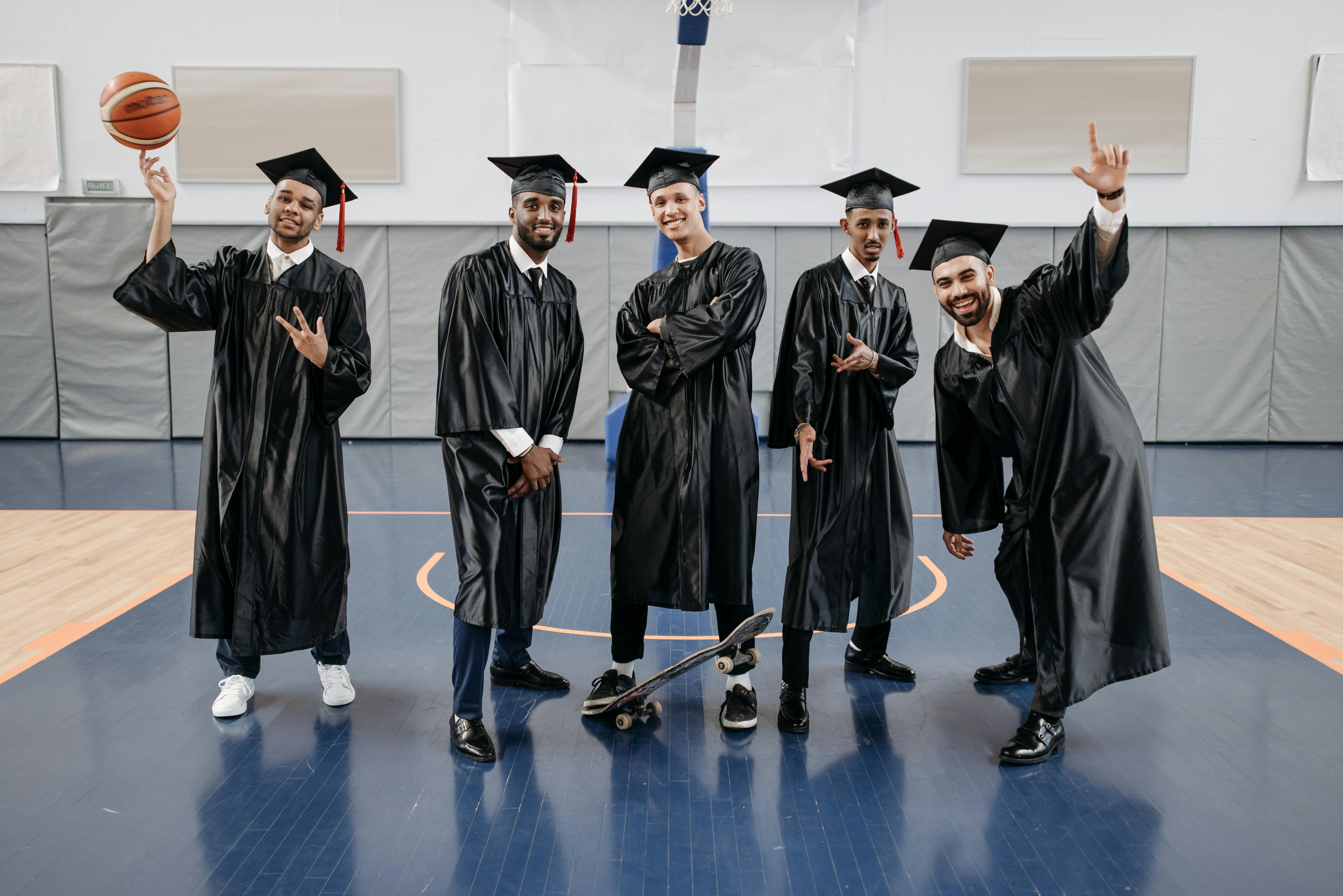 black graduation gown