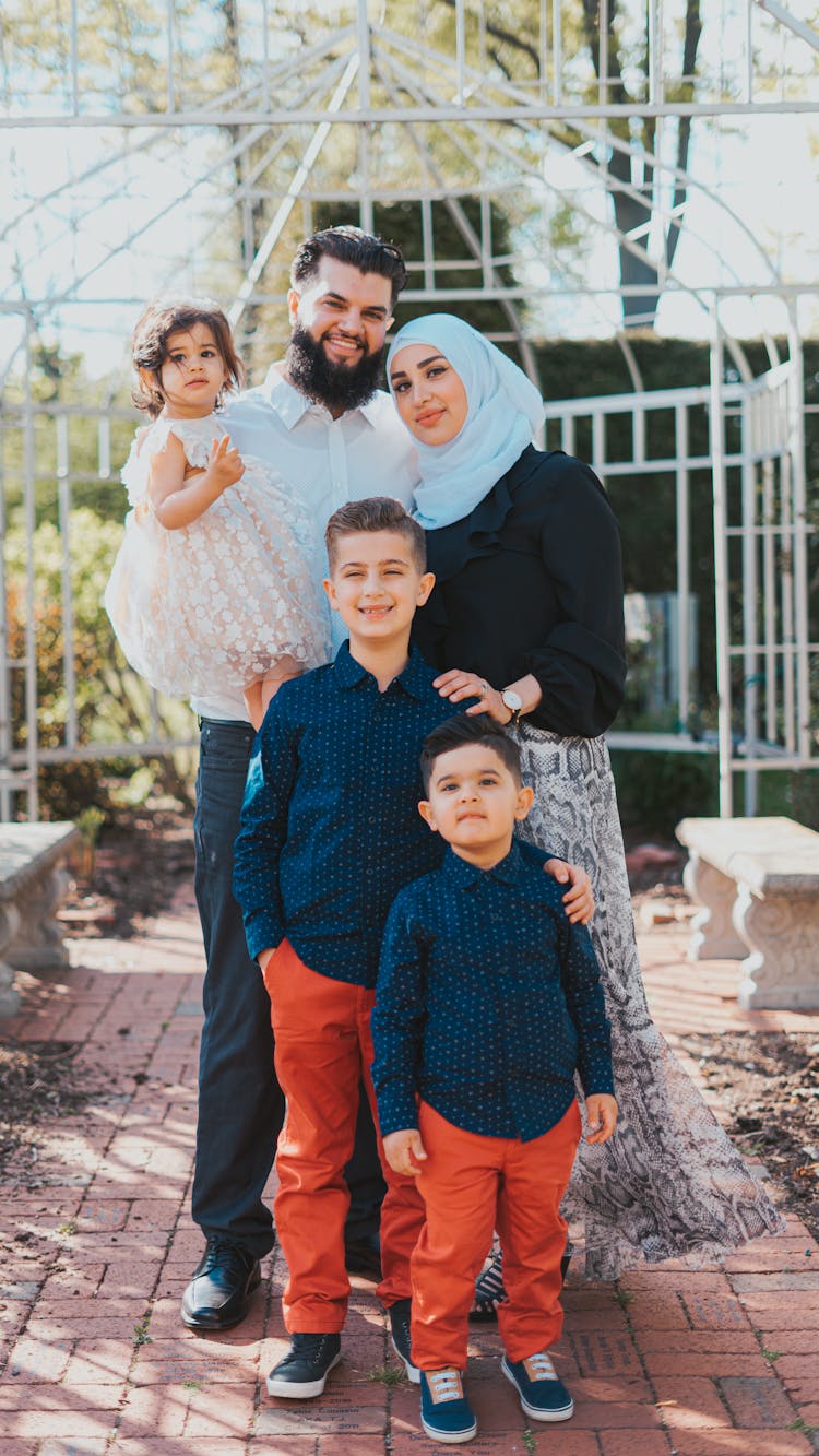 Cheerful Ethnic Family With Children