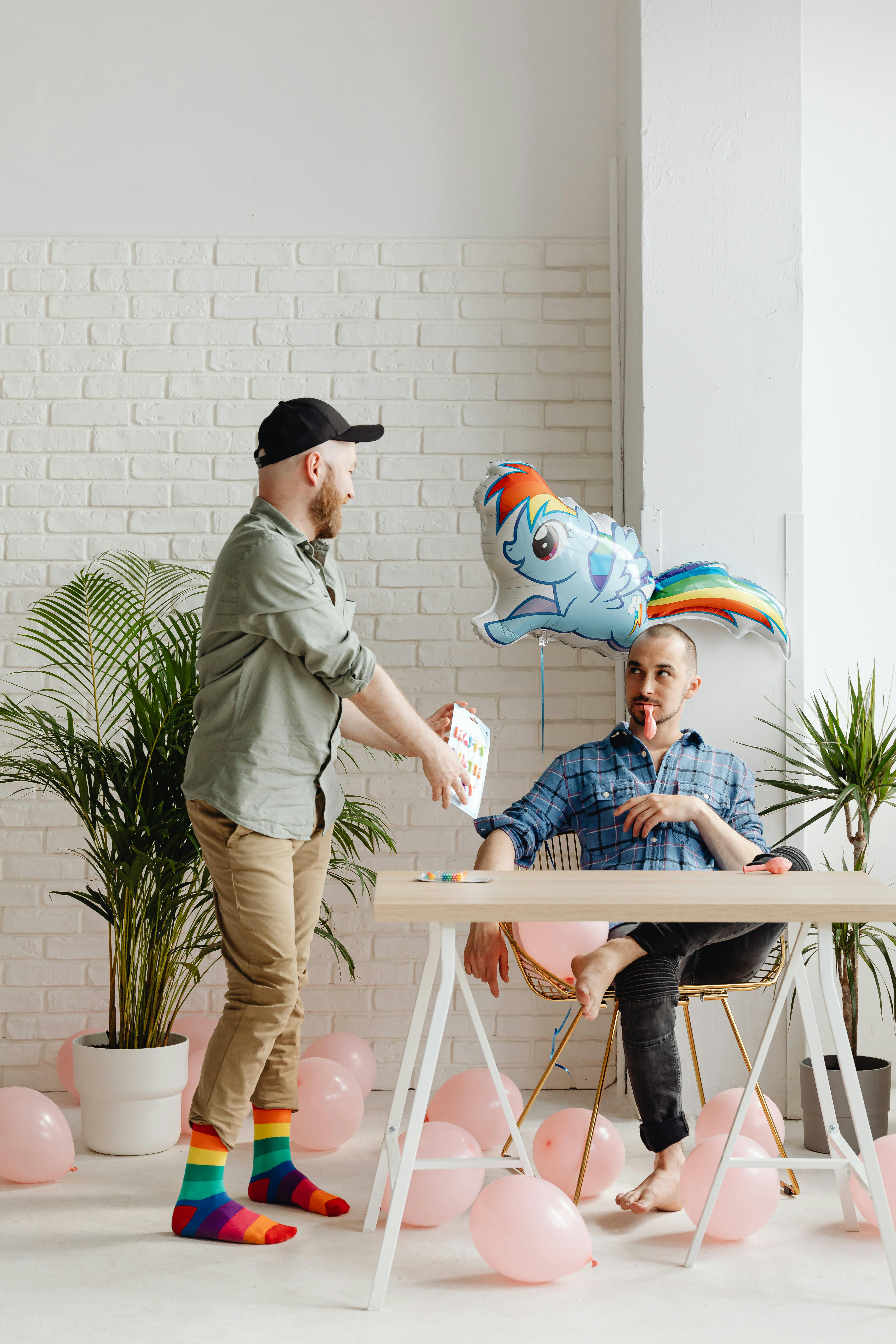 parents preparing their childs first birthday