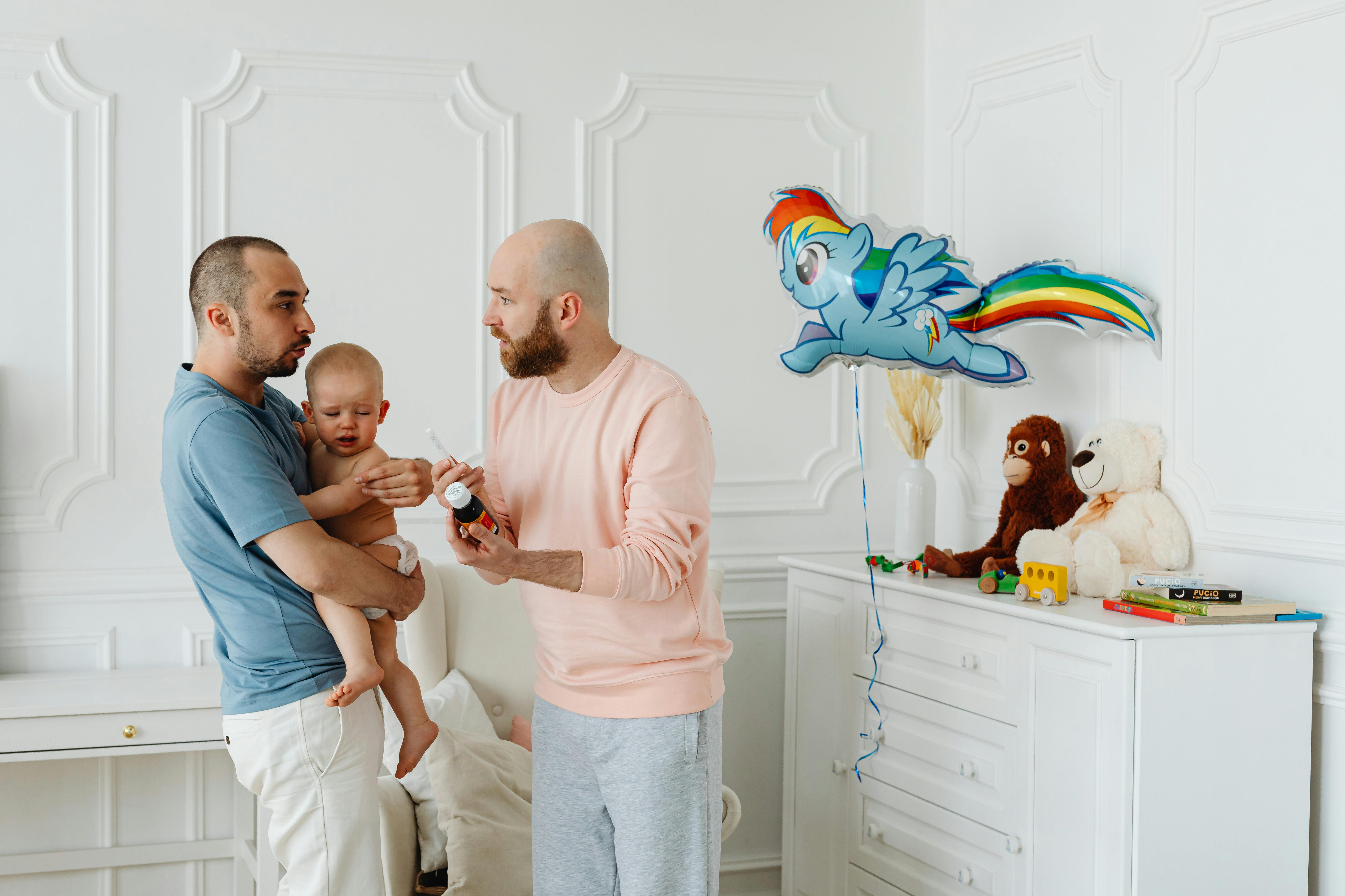 parents caring for a sick baby