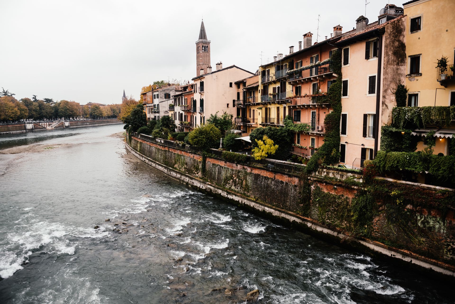 An Apartment Buildings Near the Flowing River