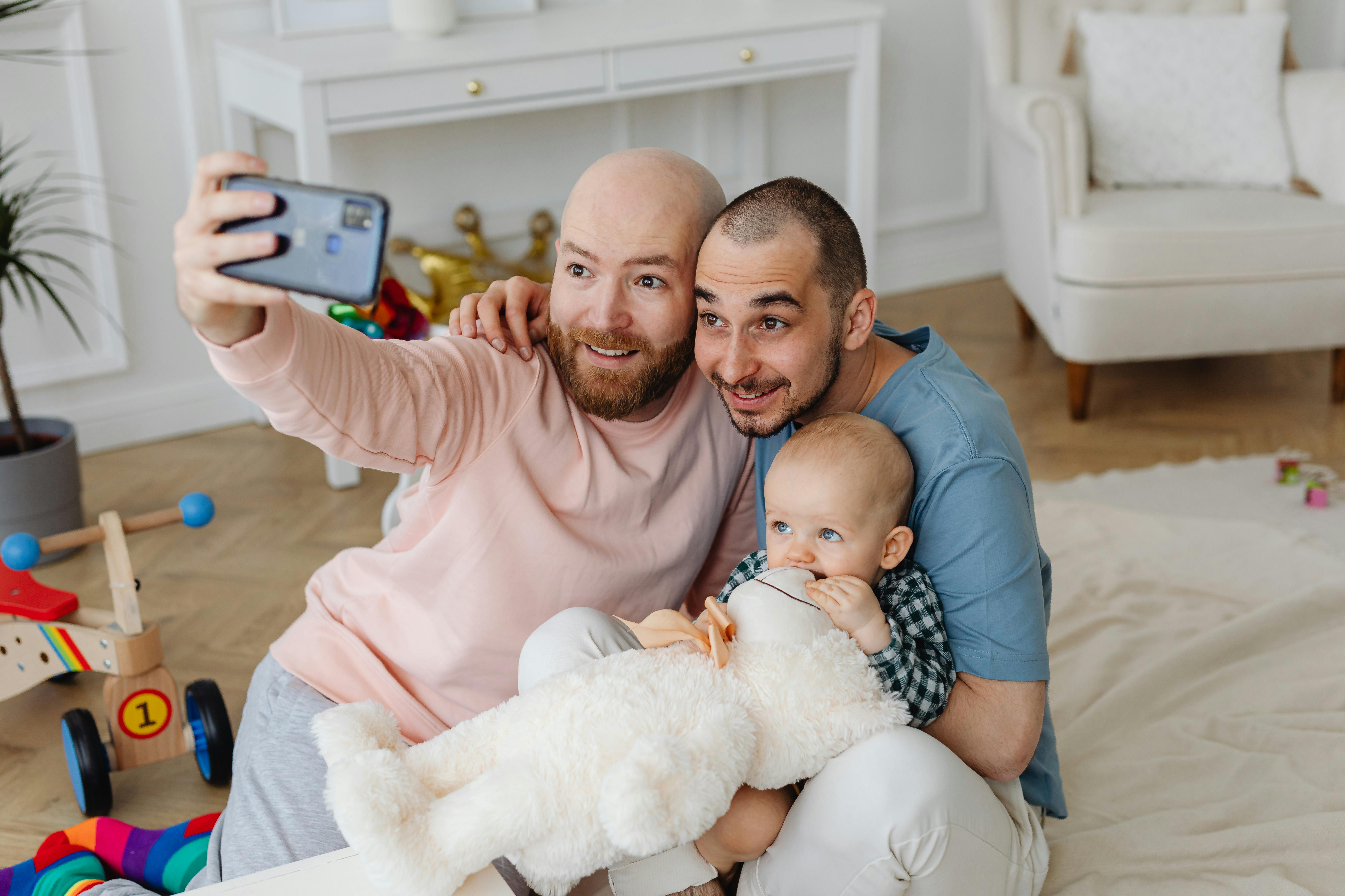 picture taking of a happy family