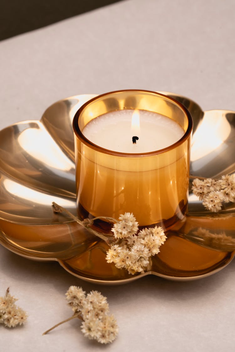 Close-up Of A Lighted Candle