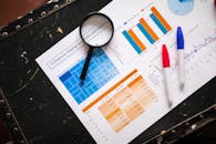 Overhead Shot of a Markers on a Paper with Various Charts