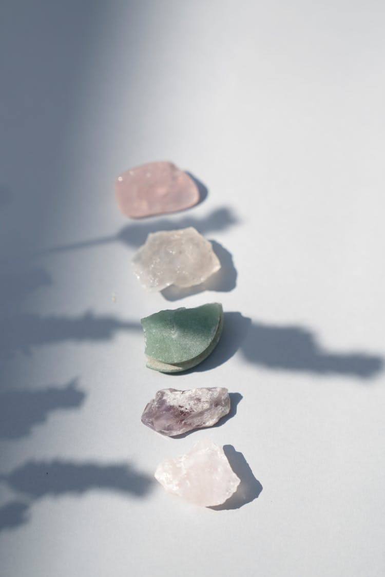 Overhead Shot Of Healing Crystals