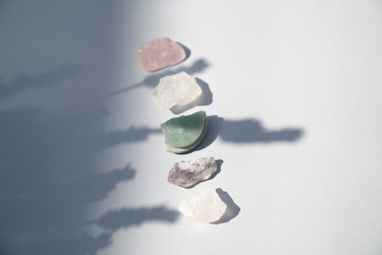 Overhead Shot Of Healing Crystals