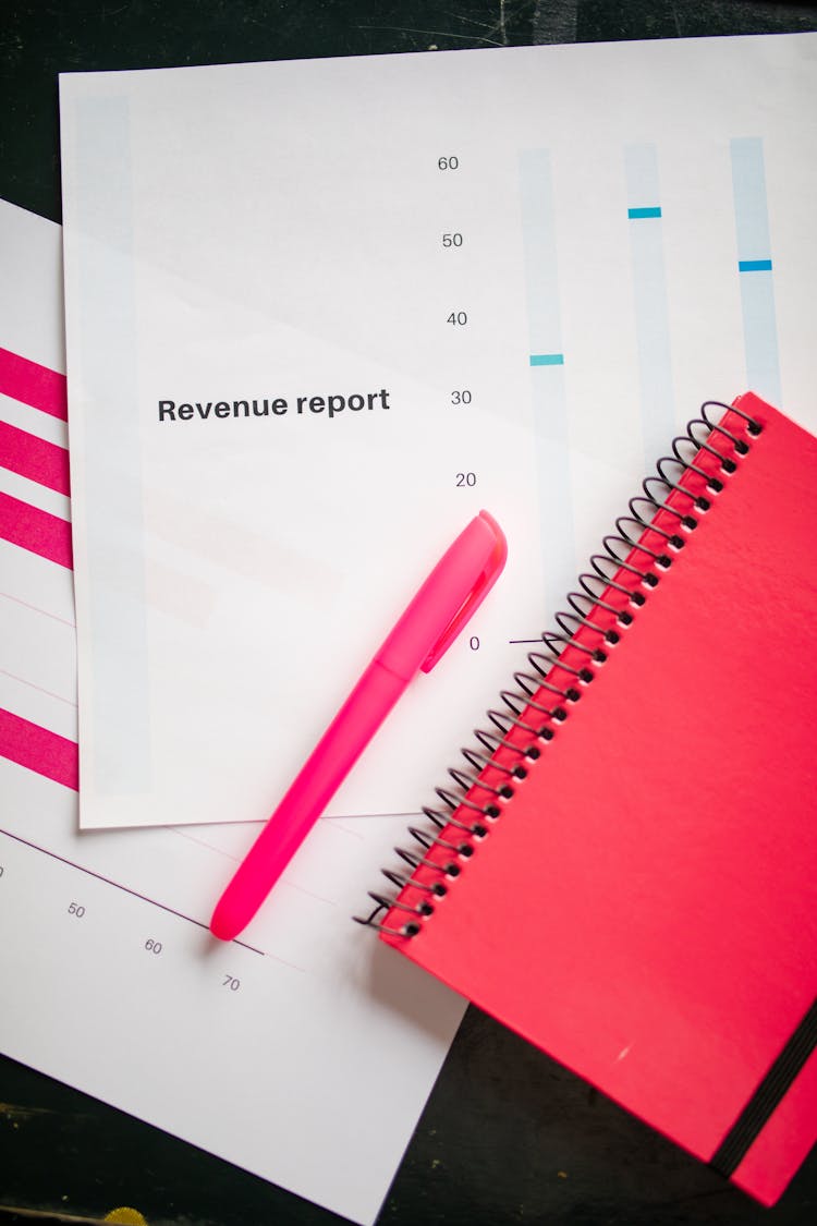 Flatlay Of Revenue Report