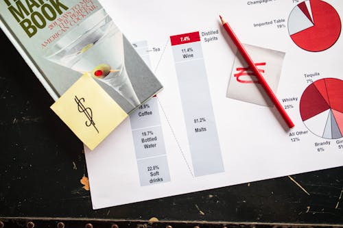 Overhead Shot of Charts and a Pencil