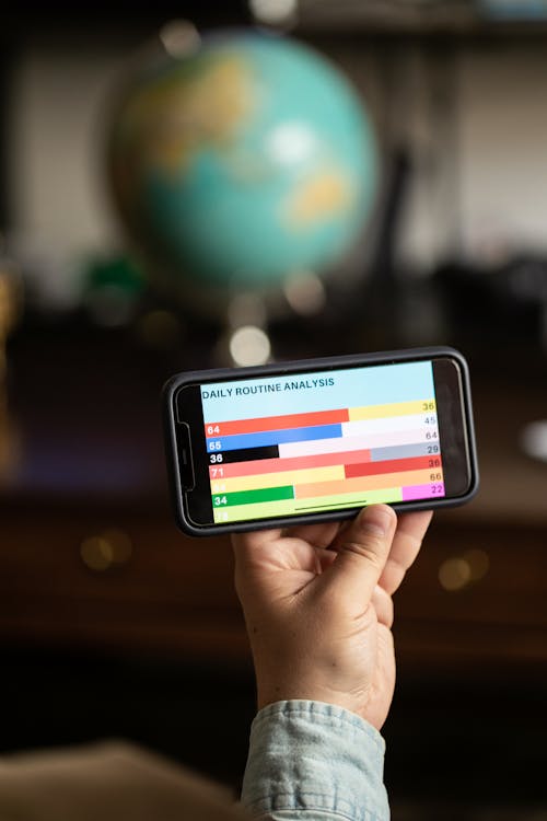 Free Person Holding a Smartphone Stock Photo