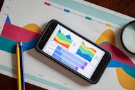 A Variety of Charts on a Cellphone