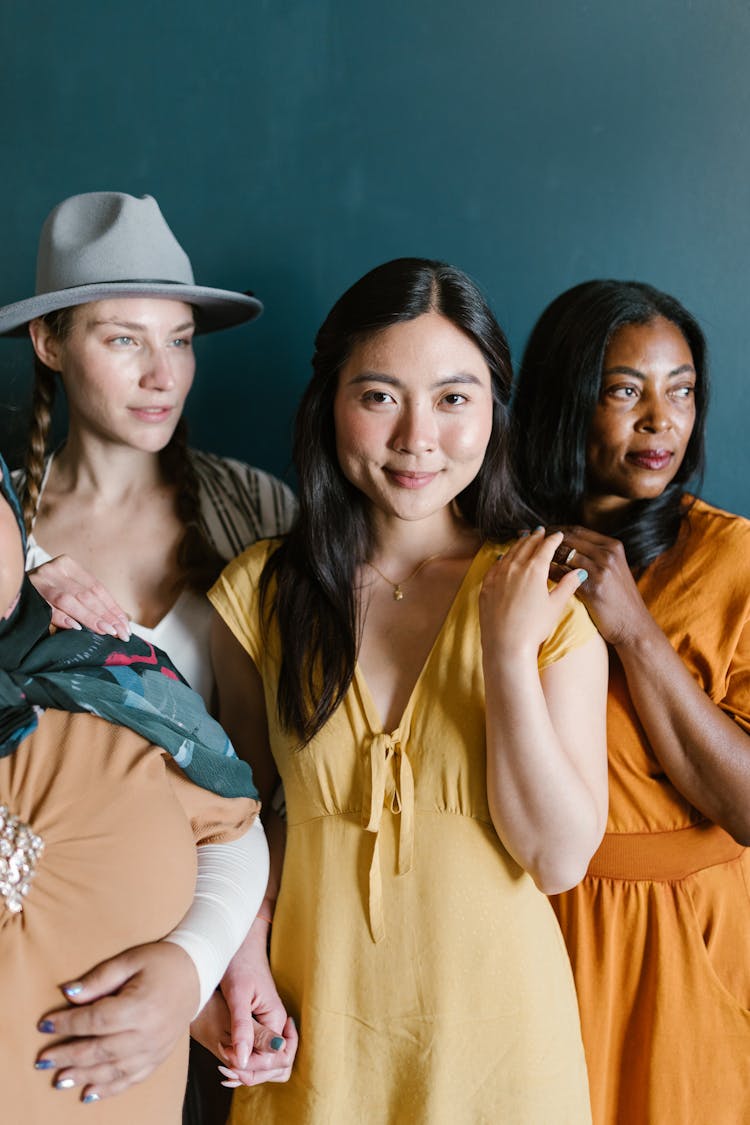 Group Of Diversity Women Posing Together