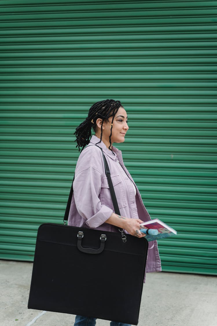 A Woman Carrying Bag 