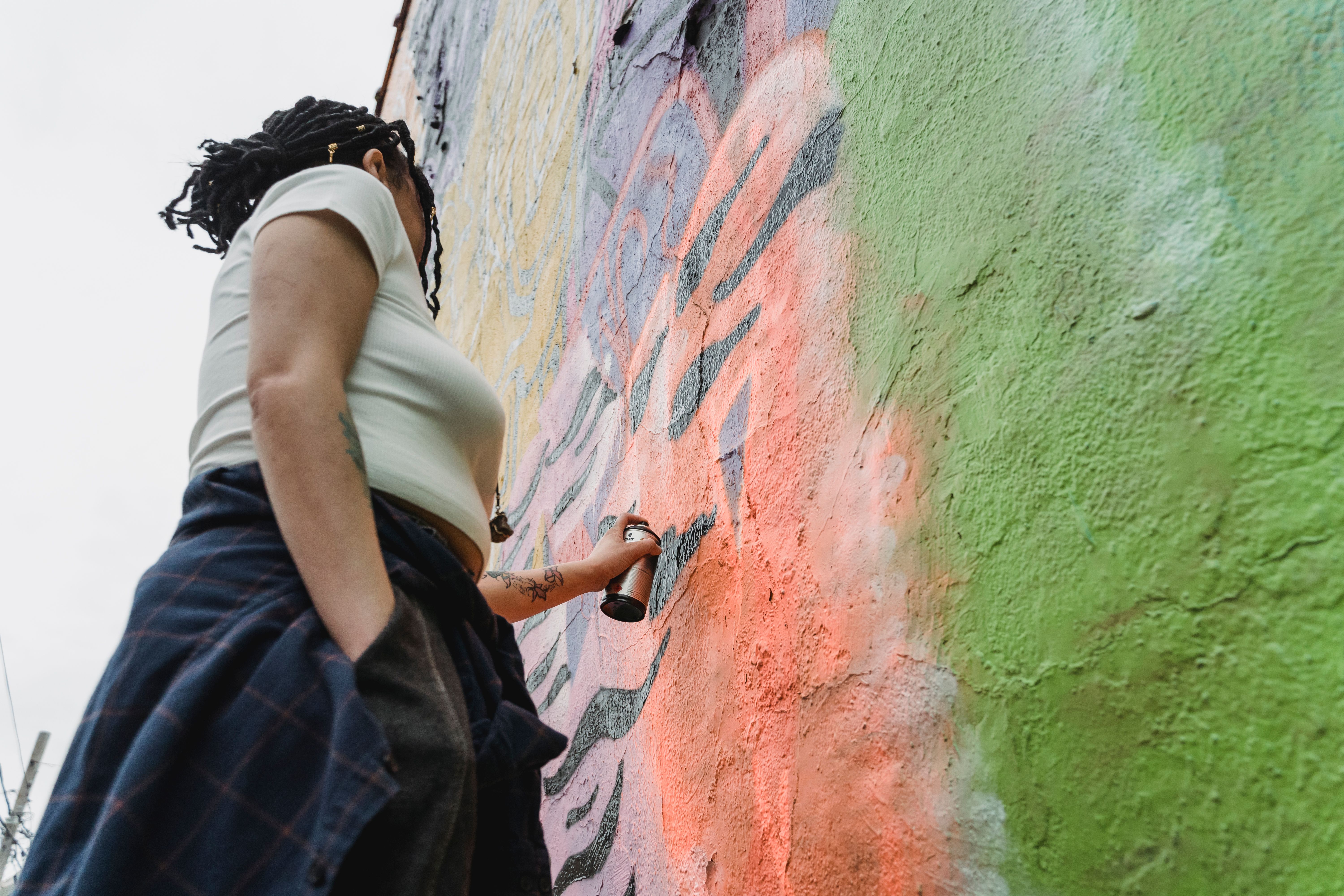 Commercial Decorating in Bloomsbury — surfaces prepped and cut in by hand