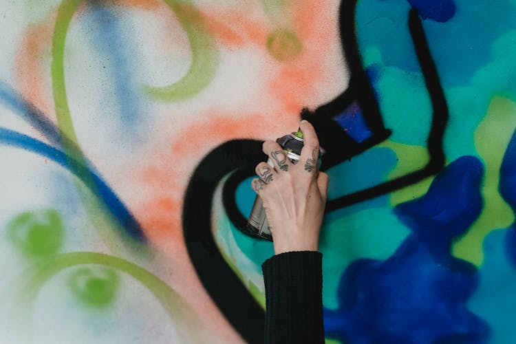 Hand With Graffiti Spray