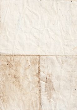 Detailed close-up of a vintage crumpled paper texture with yellowed tones.. detailed, close, vintage