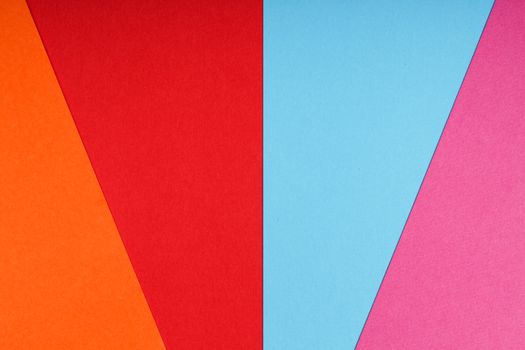 Vibrant abstract design featuring colorful paper arrangement.
