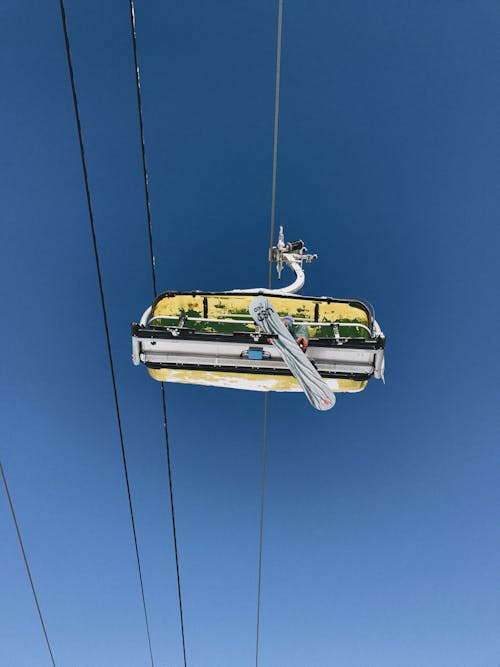 Snowboarder on the Ski Lift