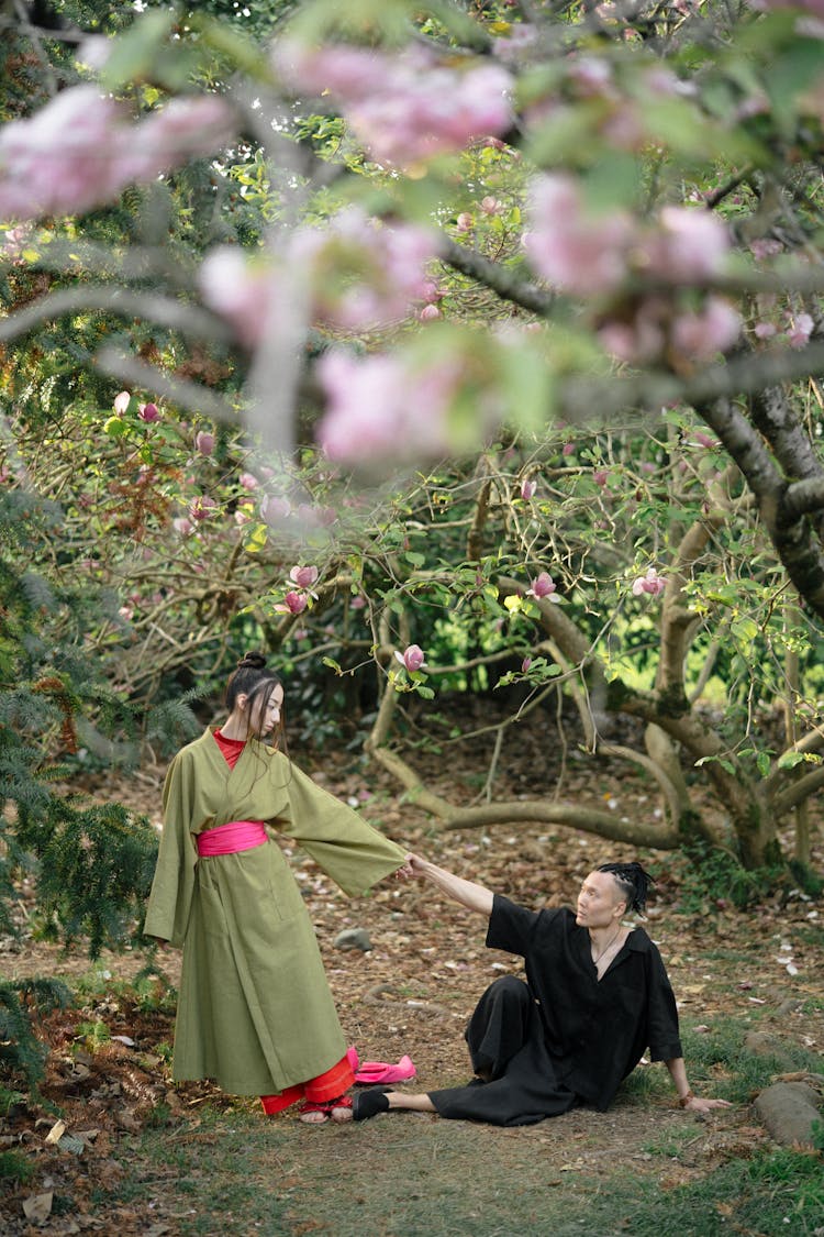 Man And Woman Performing A Dance