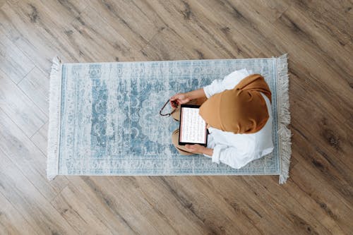 Top View of Person Praying