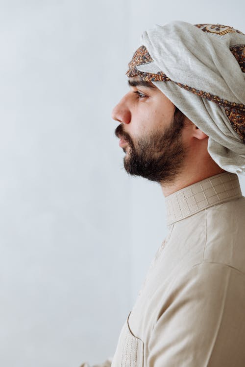 Základová fotografie zdarma na téma boční profil, muž, šátek