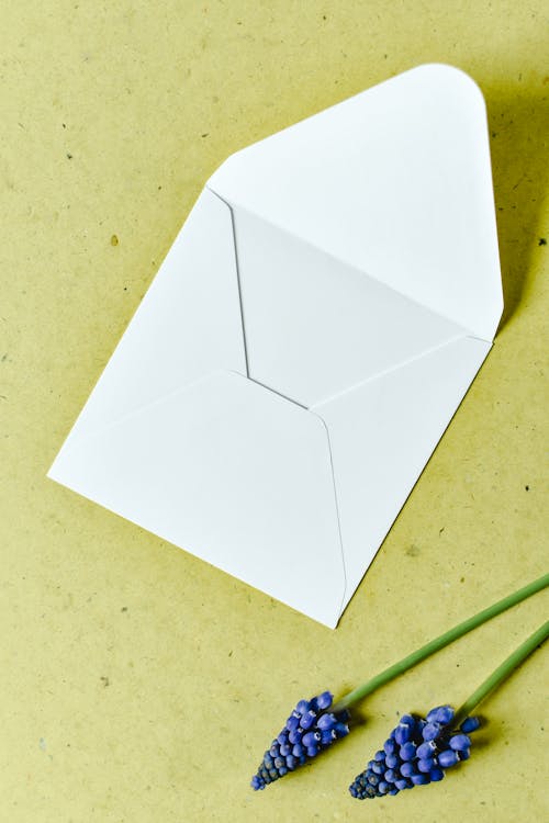 Free White Envelope on the Table Stock Photo