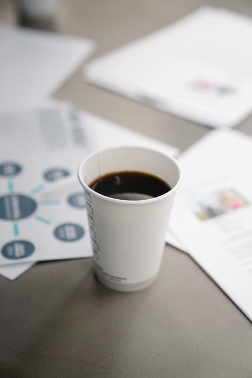 Free Close-up Photo of Coffee Drink on a Disposable Cup  Stock Photo
