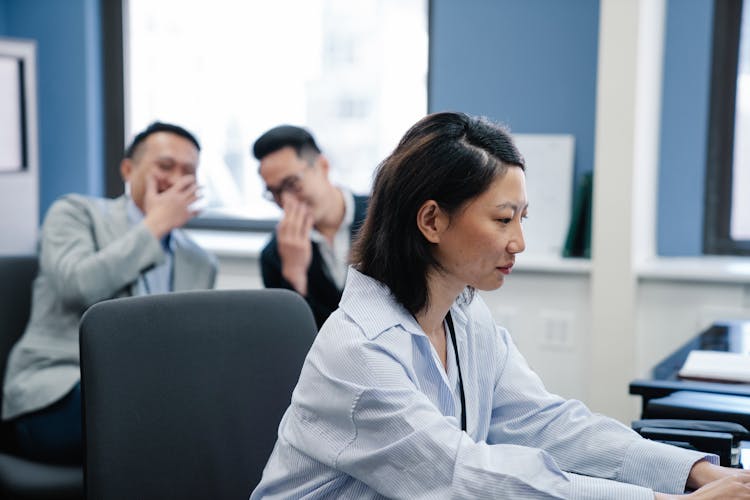 Selective Focus Photo Of Female Employee