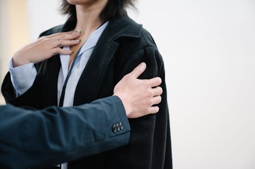 Woman Wearing a Black Blazer