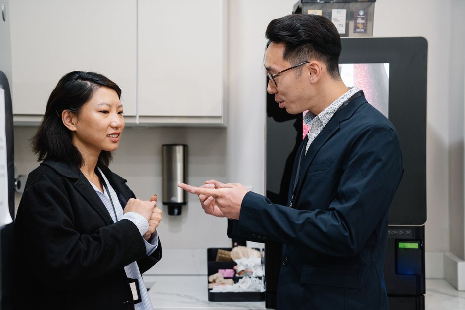 employee recording conversation break room